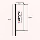 Plumon Displays en aluminio 4.1m (31.50” x 153.54”) Telescopic Banner