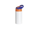 TERMOS ALUMINO BLANCO CON TAPA NARANJA/AZUL 17onz