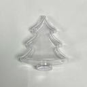 Adorno Plastico Transparente - Arbol Navideño - 10cm