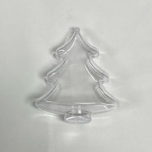 [PB10-CTS] Adorno Plastico Transparente - Arbol Navideño - 10cm